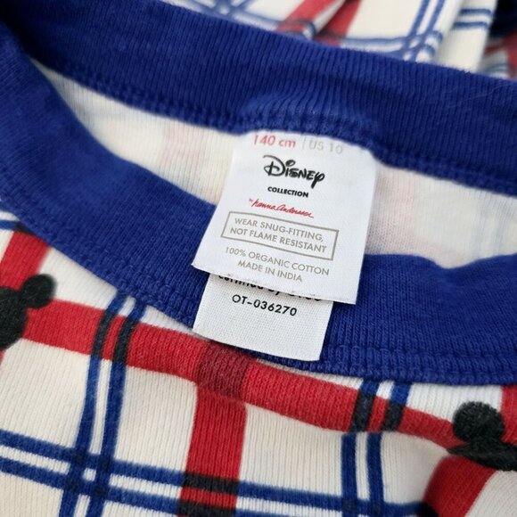 Hanna Andersson Disney Mickey Mouse Long John Pajamas Organic Cotton 10 Kids - Picture 3 of 4